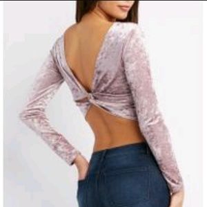 🐰Velour crop top🐰